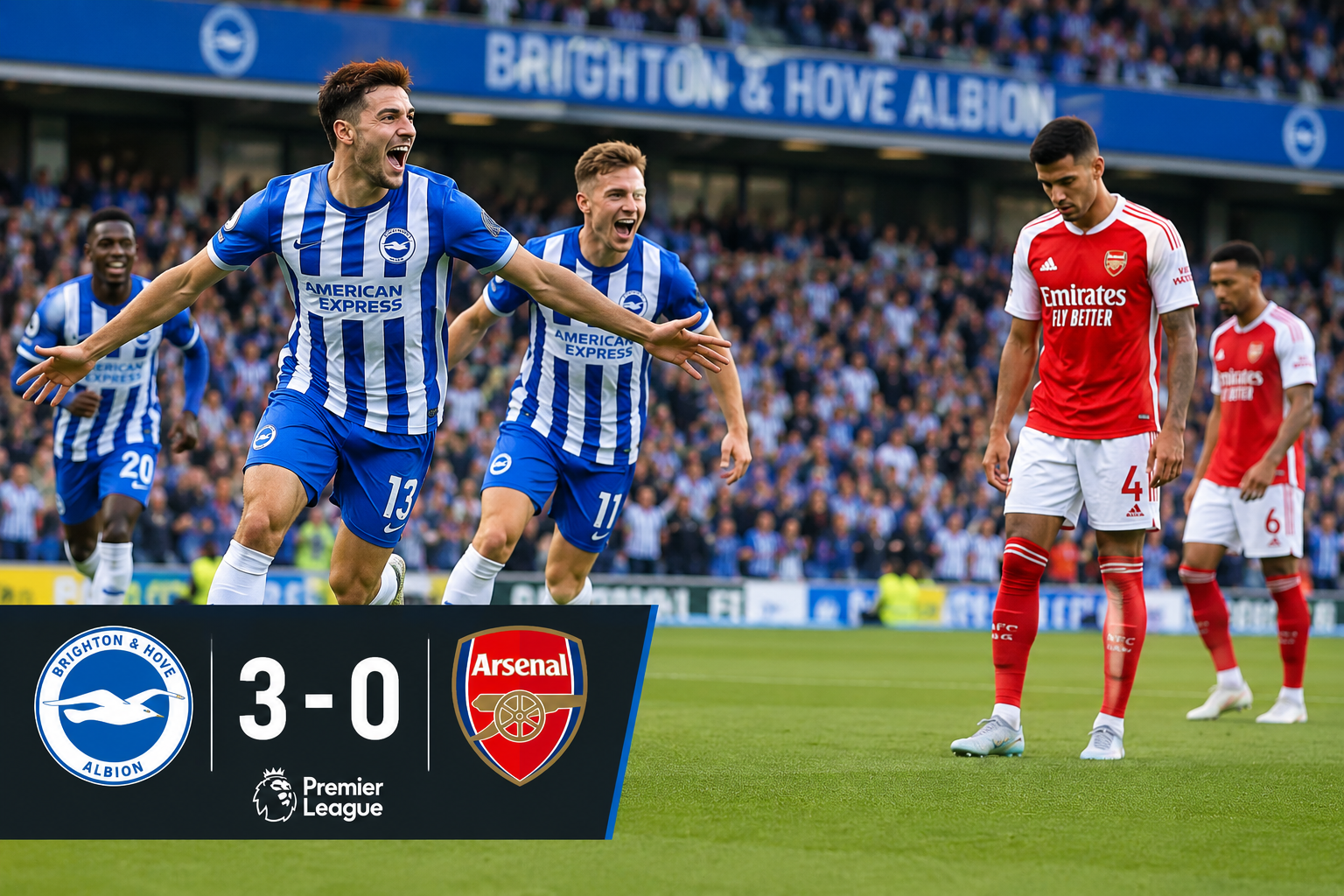 Brighton 3-0 Arsenal: Gunners Suffer First Defeat of the Season